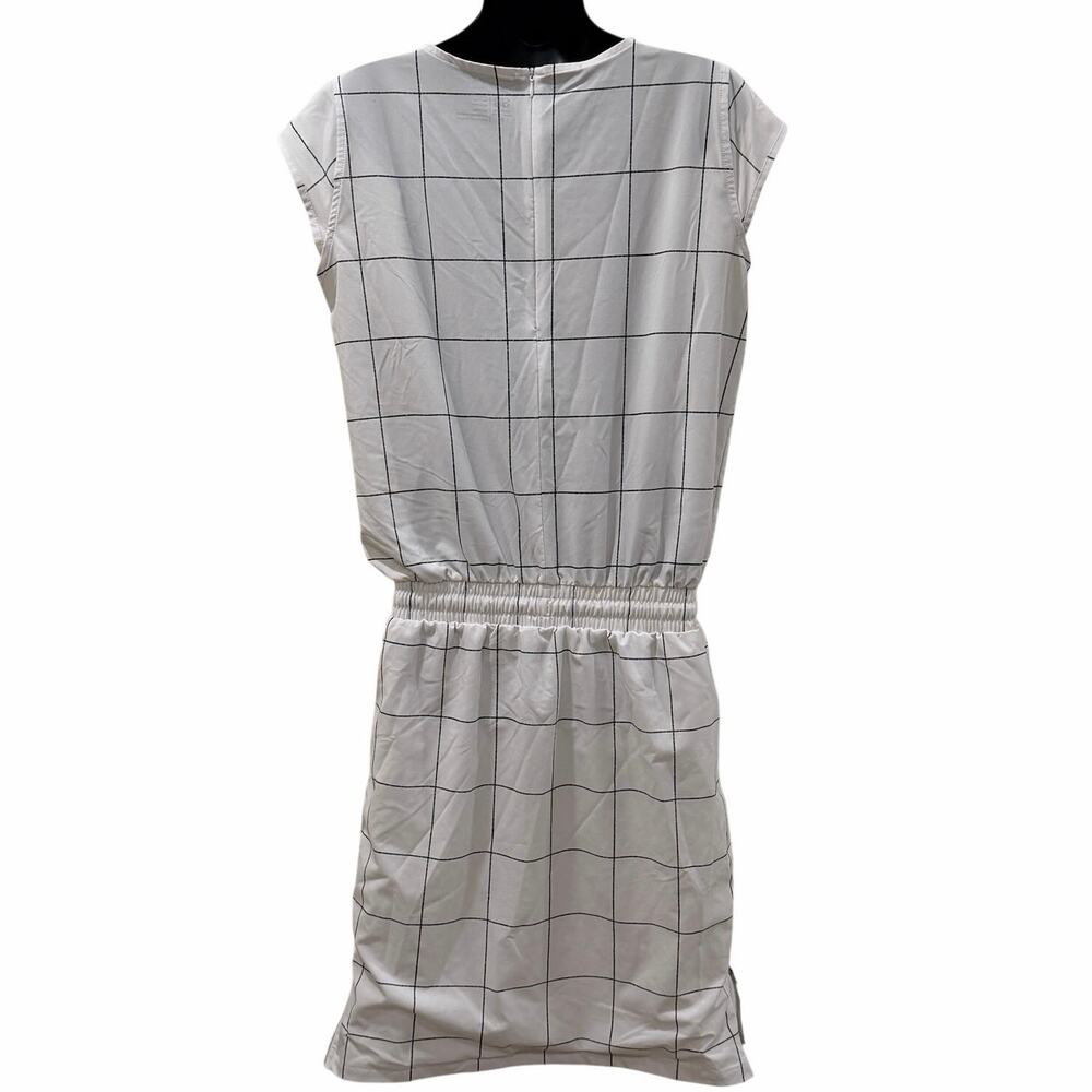 Albion Going Places Dress In White Windowpane - Picture 3 of 7